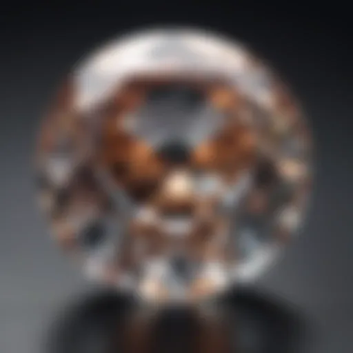 Close-up view of a GIA H color diamond showcasing its unique hue
