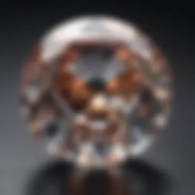 GIA H Color Diamond Close-Up Close-up view of a GIA H color diamond showcasing its unique hue