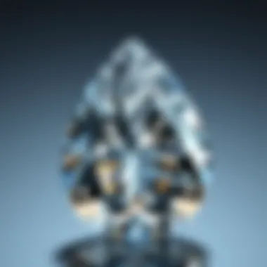 Brilliance of the Pear Cut Close-up view of a pear-shaped diamond showcasing its unique cut and brilliance