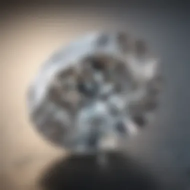 Oval cut moissanite demonstrating its elongated shape and brilliance