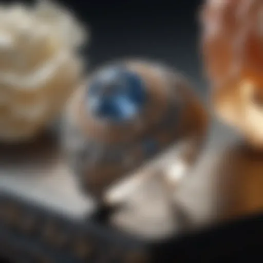 A vintage engagement ring showcasing intricate filigree work