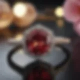 Elegant hexagon engagement ring with sparkling gemstone