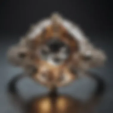 Hexagonal Diamond Setting Close-up of a beautifully crafted hexagonal diamond setting