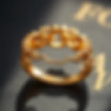 Elegant gold ring showcasing intricate design
