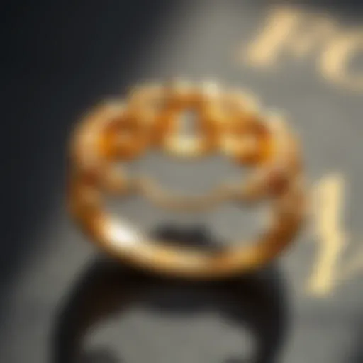 Elegant gold ring showcasing intricate design