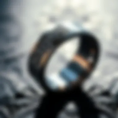 Robust titanium ring with modern aesthetic