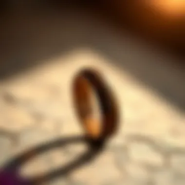 Contemporary wooden ring with sleek design