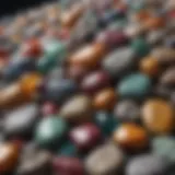 A collection of rough stones in various colors and textures, showcasing their natural beauty