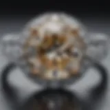 Elegant diamond engagement ring with intricate design