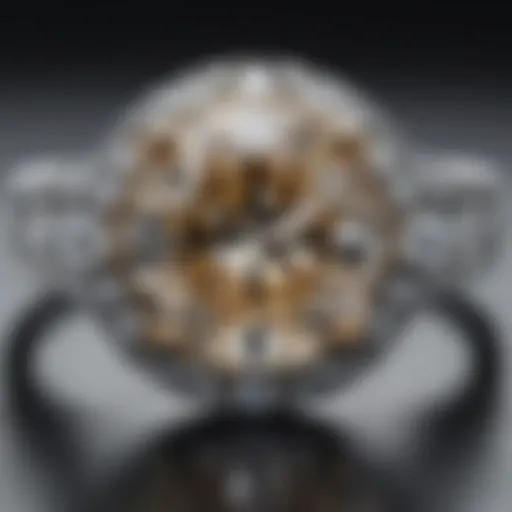 Elegant diamond engagement ring with intricate design