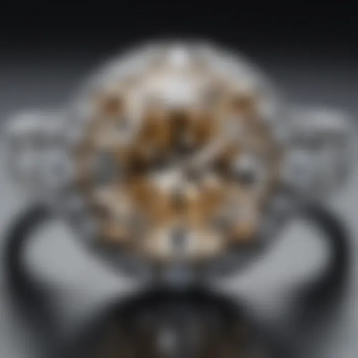 Elegant diamond engagement ring with intricate design