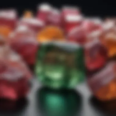 The Color Spectrum of Natural Tourmaline A natural tourmaline crystal exhibiting its range of colors