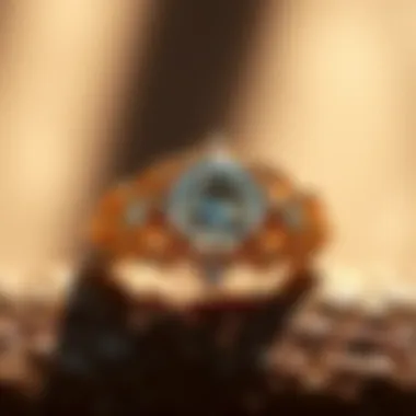 Unique alternative gold alloy engagement ring with distinct characteristics