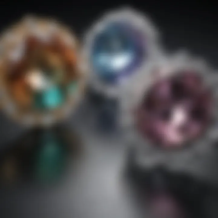 Comparison of diamond color grades in a visual spectrum