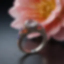 Artisan crafted engagement ring featuring a unique floral design.