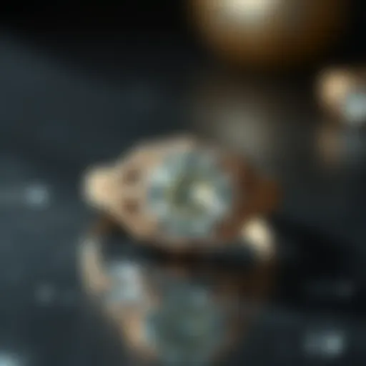 Art Deco vintage engagement ring featuring geometric patterns