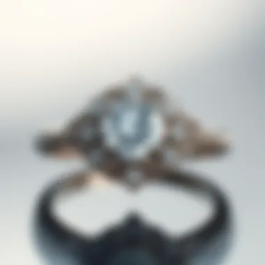 Victorian style engagement ring adorned with intricate filigree