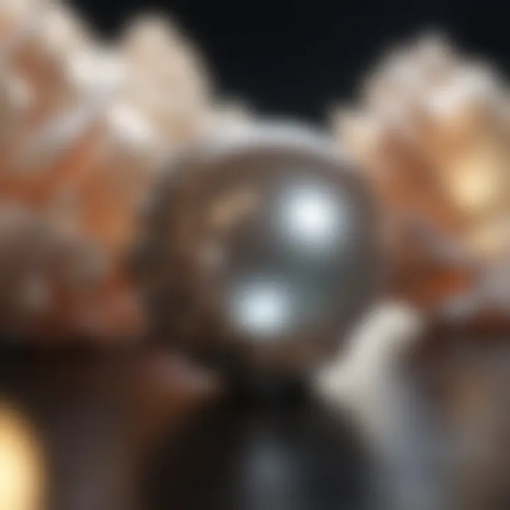 Close-up of a single lustrous pearl