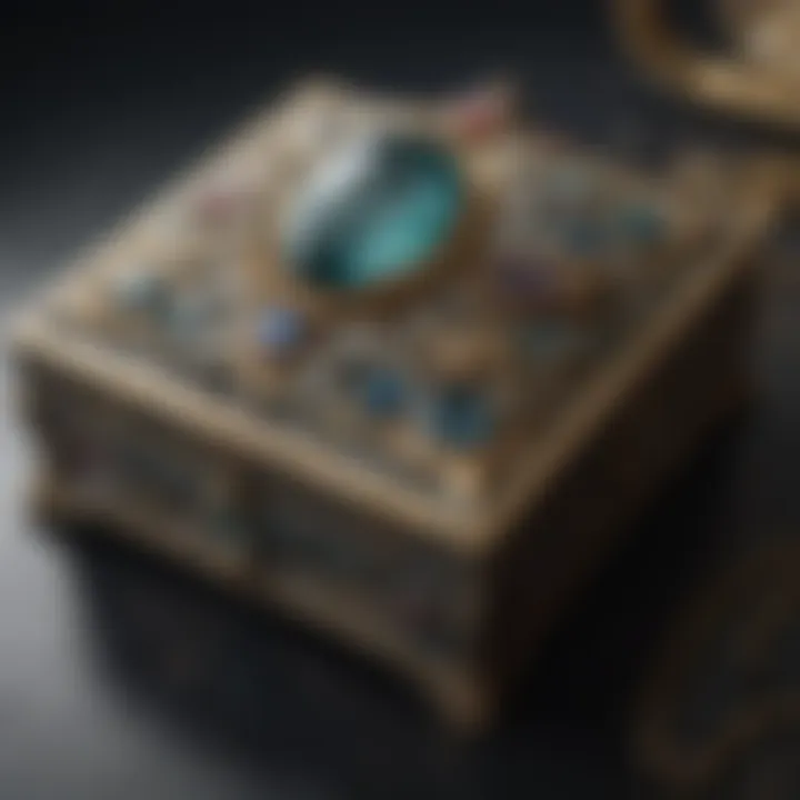 Vintage jewelry collection in ornate box