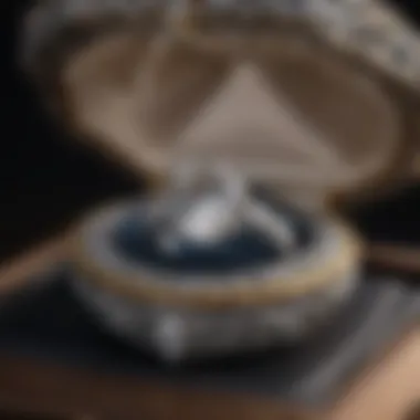 Timeless Elegance in a Jewelry Box Elegant presentation of a ten carat diamond ring inside a luxury jewelry box, symbolizing timeless elegance.