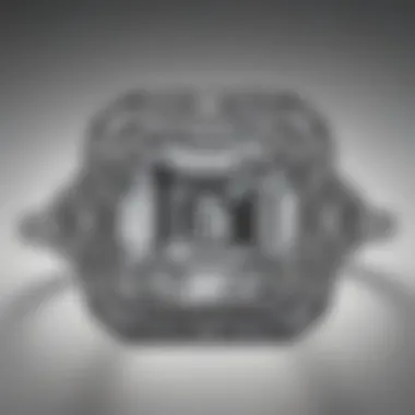 Exquisite Asscher Diamond Ring with Intricate Halo Design