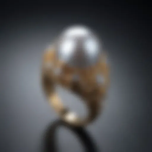 Exquisite Blister Pearl Ring in Moonlight Glow