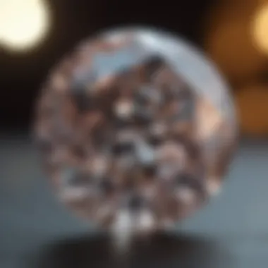Microscopic Gemstone Analysis Exquisite lab-grown diamond under magnification