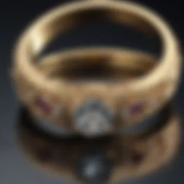 Craftsmanship of a Gold Ring Exquisite thin gold ring showcasing craftsmanship and elegance