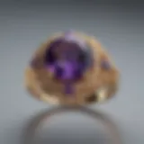 Exquisite Jared Gemstone Ring with Amethyst