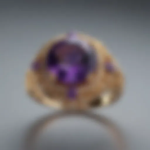 Exquisite Jared Gemstone Ring with Amethyst