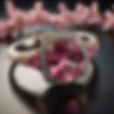 Exquisite Rare Stone Engagement Ring with Pink Tourmaline