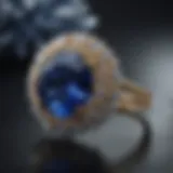 Exquisite sapphire gemstone in jewelry