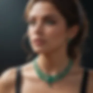 Emerald Elegance A captivating emerald necklace exuding elegance and sophistication