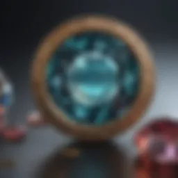 Close-up of a sparkling gemstone under a loupe