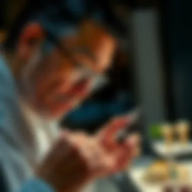 Gemologist examining a piece of jewelry