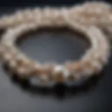 Elegant pearl necklace on display at a local jeweler