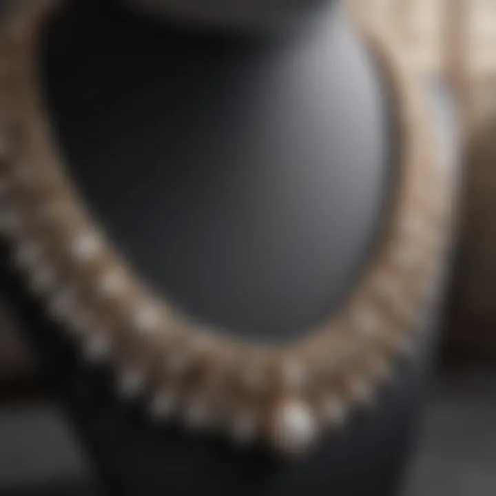 Online marketplace showcasing various pearl necklaces