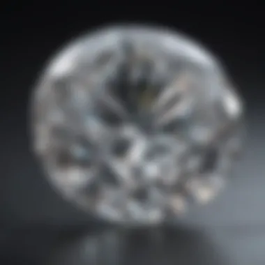 Close-up of flawless lab-grown diamond facets