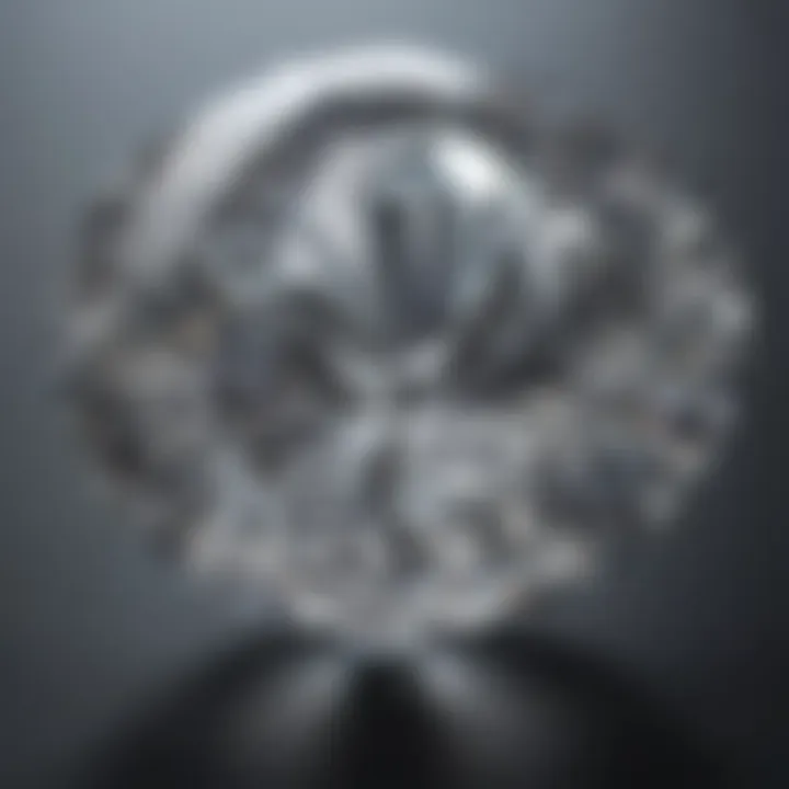 Close-up view of a G class diamond showcasing its clarity and brilliance