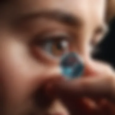 Gemologist examining alexandrite under magnification