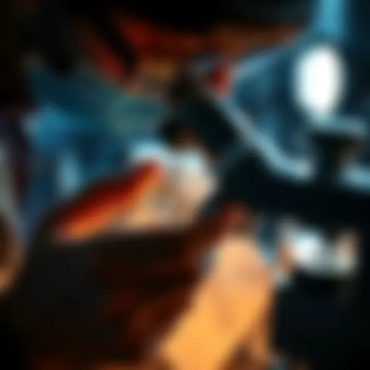 Expert Gemologist at Work Gemologist examining a gemstone under a microscope for quality assessment