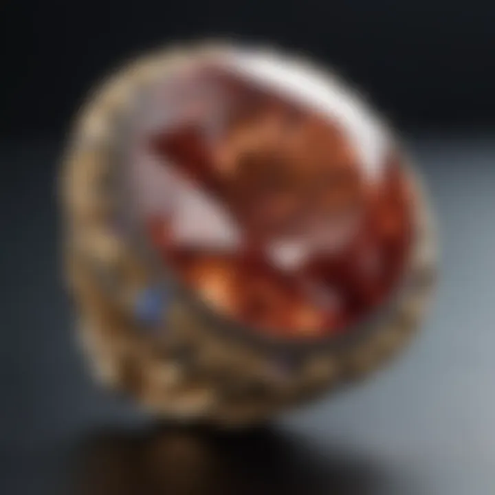 Gemstone cutter crafting a unique design with meticulous detailing