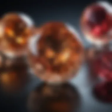 The Reflective Beauty of Anniversary Gemstones A close-up of a beautiful gemstone reflecting light, symbolizing celebration and love.