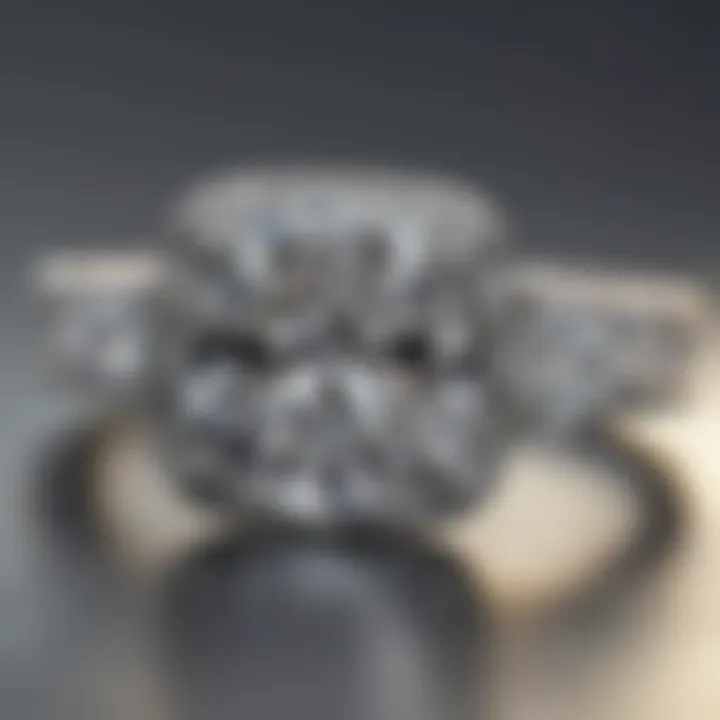 Glistening brilliance of a 3 karat diamond ring