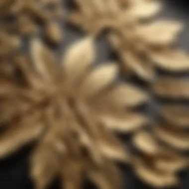 Delicate Gold Leaf Application Exquisite gold leaf delicately applied to a clay masterpiece