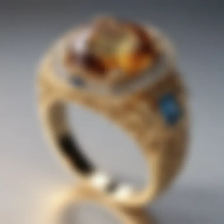 Luxurious Gold Ring with Intricate Design