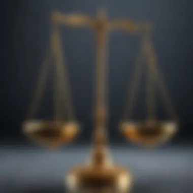 Golden Scales of Justice symbolizing balance and value