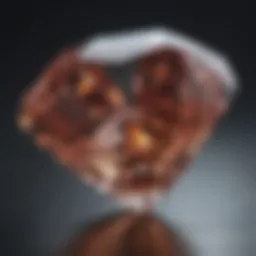 Detailed view of a brilliant diamond showcasing its cut and clarity