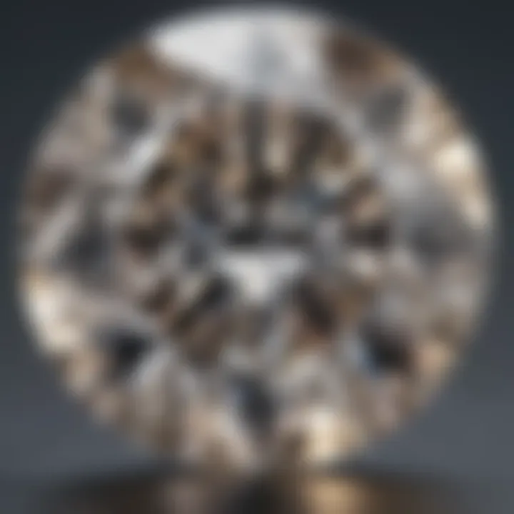 Close-up of half carat diamond showcasing its clarity and brilliance