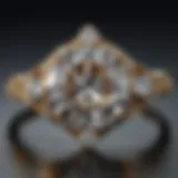 Elegant half carat diamond ring on a velvet surface
